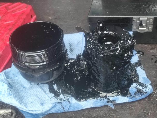 Oil change service performed at customer's home in Bletchley